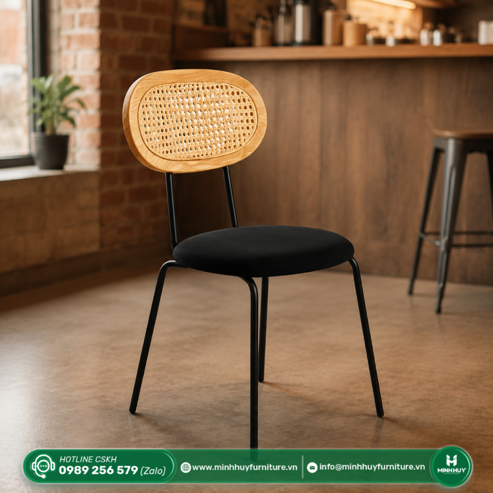 Cách vệ sinh Ghế Tựa Lưng Gỗ Đan Lưới Mắt Cáo MH249