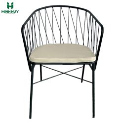 Ghế sắt cafe ngoài trời kèm nệm MH005