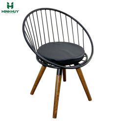 Ghế sắt chân gỗ MH036