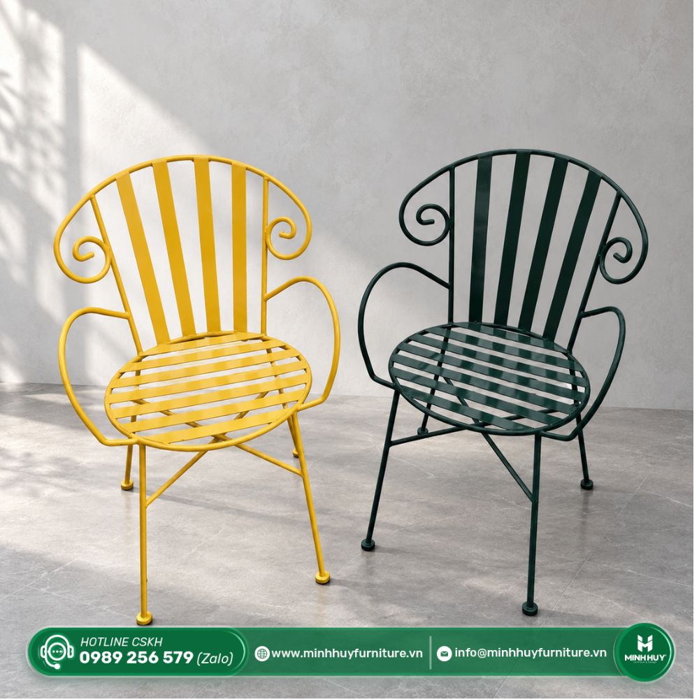 Ghế Sắt Mỹ Nghệ Ngoài Trời MH019 - Ảnh 5