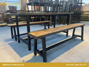 Ghế băng dài khung sắt