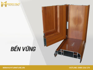 Khung bao cửa sắt giả gỗ
