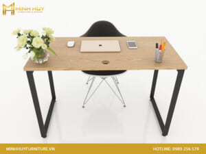 Bàn gỗ ghép mdf chân sắt