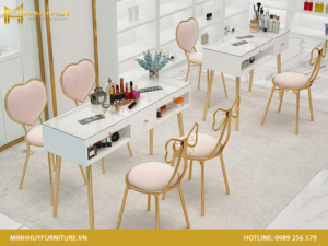 Bàn nail chân sắt đẹp sang trọng