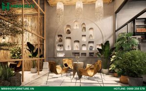 Thiết kế và thi công nội thất quán cafe