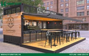 Thiết kế và thi công nội thất quán cafe container