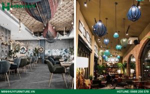 Thiết kế và thi công nội thất quán cafe nghệ thuật