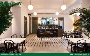 Thiết kế và thi công nội thất quán cafe phong cách Châu Âu