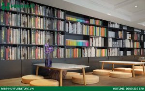 Thiết kế và thi công nội thất quán cafe sách