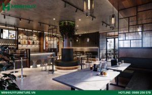 Thiết kế và thi công quán cafe phong cách industrial