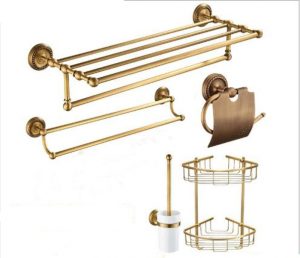 mẫu phụ kiện phòng tắm inox mạ vàng đẹp