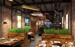 Mẫu thiết kế nội thất nhà hàng BBQ đẹp