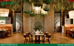 Mẫu thiết kế nội thất nhà hàng chay đẹp