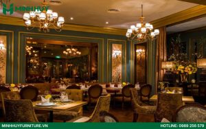 Mẫu thiết kế nội thất nhà hàng cổ điển đẹp