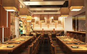 Mẫu thiết kế nội thất nhà hàng Sushi đẹp