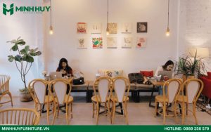 Mẫu thiết kế quán cafe phong cách tối giản đẹp