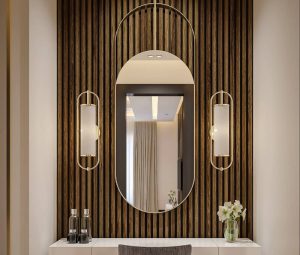 mẫu viền gương inox mạ vàng đẹp