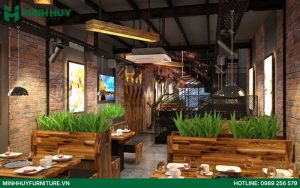 thi công nội thất nhà hàng BBQ