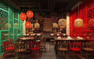 thi công nội thất nhà hàng Trung Hoa