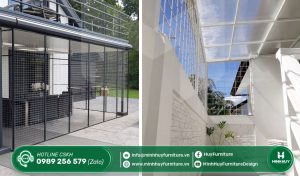 làm khung sắt bảo vệ sân trước quận 4 tphcm