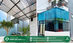 làm khung sắt bảo vệ sân trước quận 3 tphcm