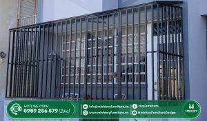 làm khung sắt bảo vệ sân trước huyện bình chánh tphcm