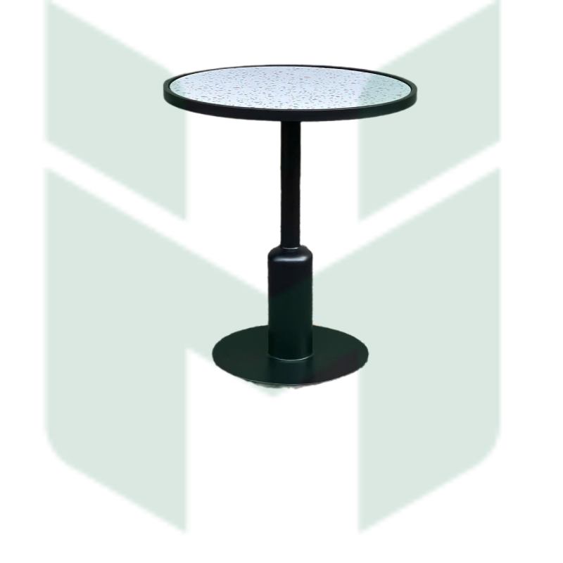 ban-cafe-tron-mat-da-chan-sat-mhb001 Bàn cafe tròn mặt đá chân sắt MHB001