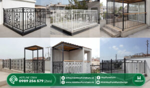 làm khung sắt bảo vệ sân thượng quận 8 tphcm