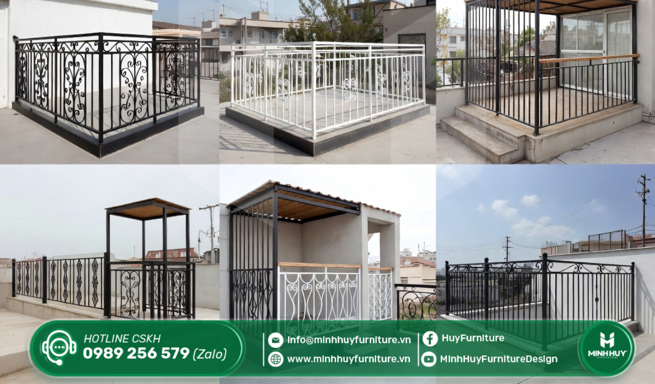 làm khung sắt bảo vệ sân thượng quận 8 tphcm