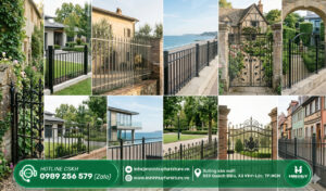 khung hàng rào sắt
