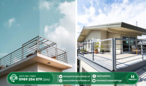 làm khung sắt bảo vệ sân thượng nhà bè tphcm