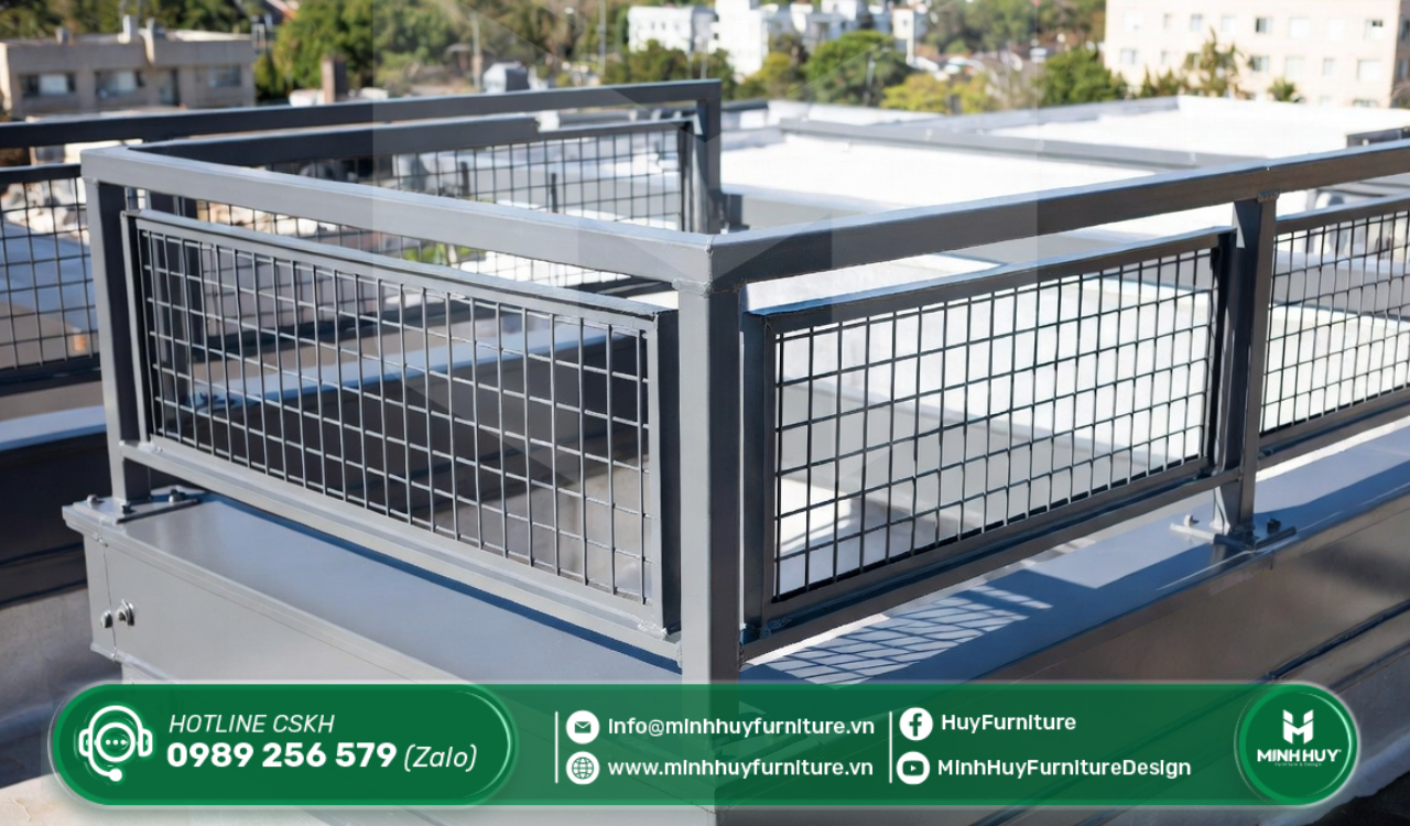 làm khung sắt bảo vệ sân thượng thủ đức tphcm