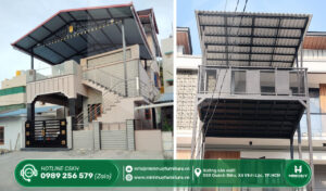 làm khung sắt mái che sân thượng quận 6 tphcm