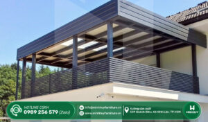 làm khung sắt mái che sân thượng quận 8 tphcm