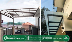 làm khung sắt mái che sân thượng thủ đức tphcm