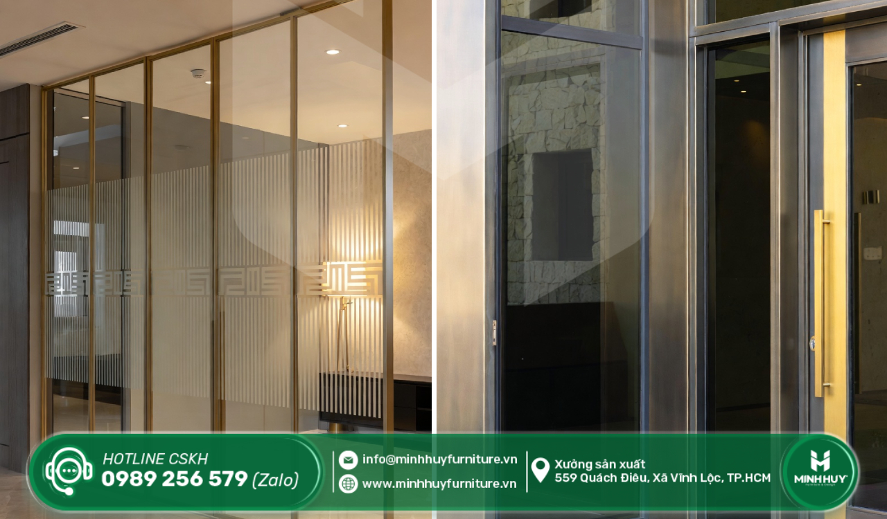 gia công khung kính inox mạ PVD nhà bè tphcm