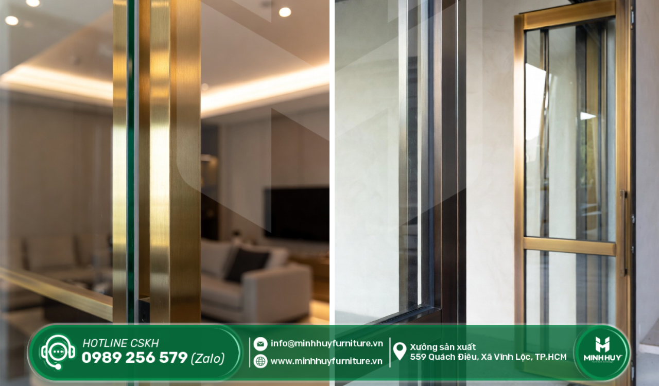 gia công khung kính inox mạ PVD thủ đức tphcm