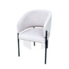 Ghế Bọc Da Tựa Cong Chân Sắt MH163