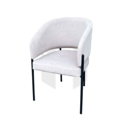 Ghế Bọc Da Tựa Cong Chân Sắt MH163