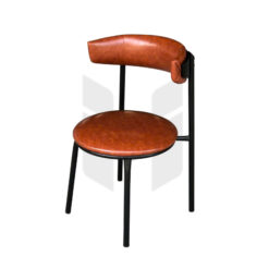 Ghế Cafe Tròn Đệm Da Tựa Ống Cong MH180