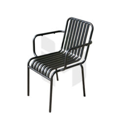 Ghế Sắt Nan Ngoài Trời có tay MH140