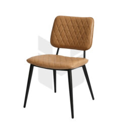 Ghế sắt nệm may sọc caro MH145
