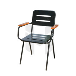 Ghế Sắt Sơn tĩnh điện tay gỗ kiểu Vintage MH153