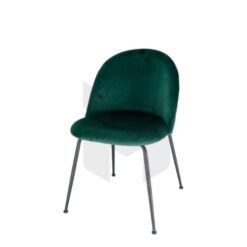 Ghế LUCAS mặt nệm nhung chân sắt màu đen MH116