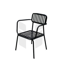 Ghế Sắt Cafe Lưng Sọc Có Tay MH113
