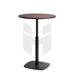 Bàn Bar Tròn Gỗ Cao Su Chân Trụ Đế Vuông MHB068