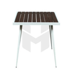 Bàn Cafe Vuông Mặt Nan Gỗ Khung Tĩnh Điện MHB063