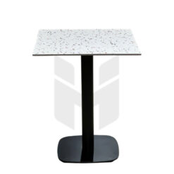 Bàn Cafe Vuông Mặt Terrazzo Chân Trụ Vuông Bo Góc MHB062