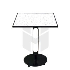 Bàn Cafe Vuông Terrazzo Chân Oval Đế Tròn MHB058