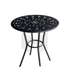 Bàn Sắt Cafe Mặt Tròn Hoạ Tiết MHB029